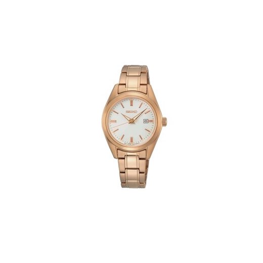 Seiko Zegarek Classic SUR630P1 Różowe złoto Seiko uniwersalny promocyjna cena MODIVO