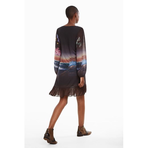 DESIGUAL SUKIENKA DŁUGIE PRZEŚWITUJĄCE RĘKAWY (S) Desigual 36 (S) SUPELO