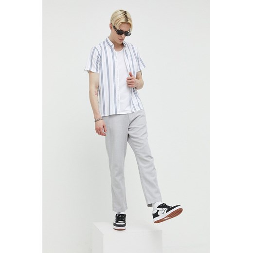 Abercrombie & Fitch koszula męska kolor biały regular z kołnierzykiem Abercrombie & Fitch L ANSWEAR.com