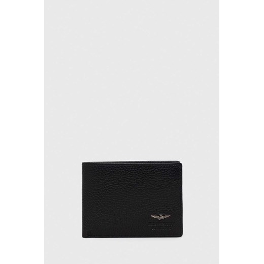 Aeronautica Militare portfel skórzany męski kolor czarny AM181 ze sklepu ANSWEAR.com w kategorii Portfele męskie - zdjęcie 153281086