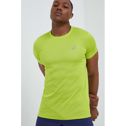 Asics t-shirt do biegania Core kolor zielony gładki S ANSWEAR.com