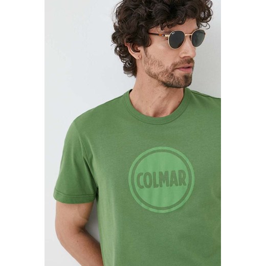 Colmar t-shirt bawełniany kolor zielony z nadrukiem Colmar L ANSWEAR.com