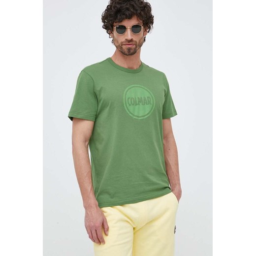 Colmar t-shirt bawełniany kolor zielony z nadrukiem Colmar L ANSWEAR.com
