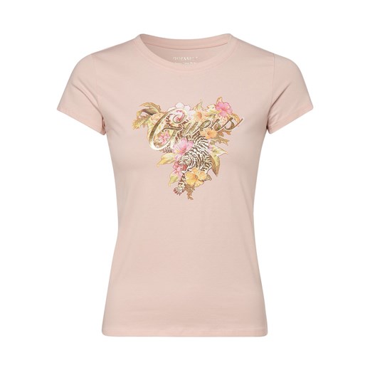 GUESS T-shirt damski Kobiety Bawełna różowy nadruk Guess L vangraaf