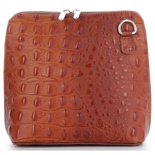 Torebki Skórzane Listonoszki wzór krokodyla Genuine Leather Made in Italy Genuine Leather promocja torbs.pl