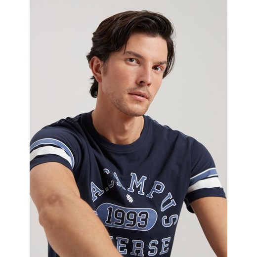 T-shirt męski Diverse granatowy młodzieżowy