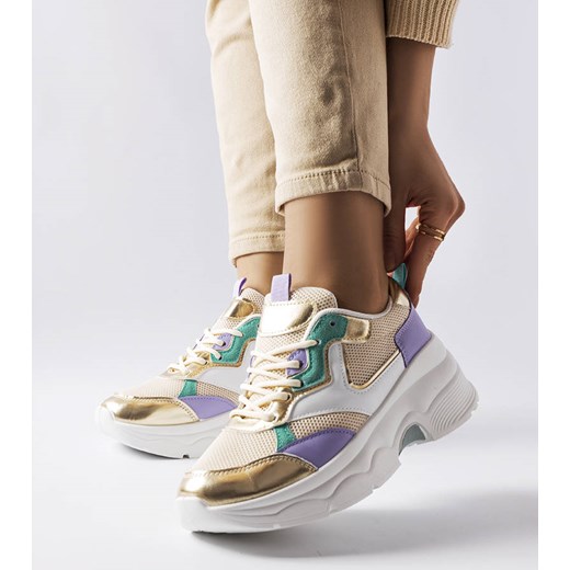 Biało-złote sneakersy damskie Séguin 41 gemre