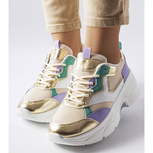Biało-złote sneakersy damskie Séguin 39 gemre