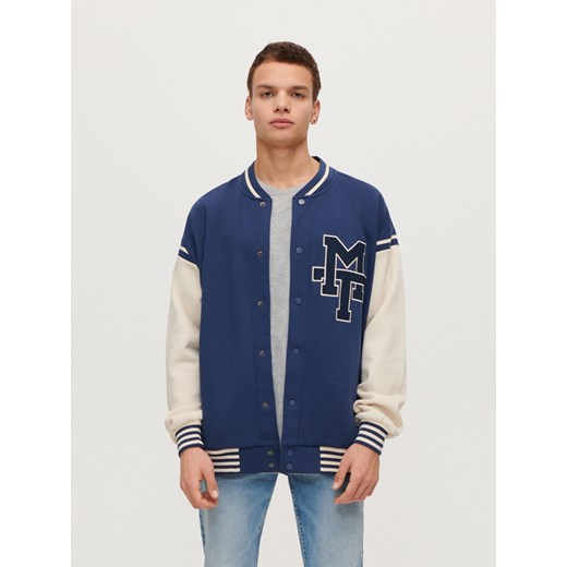 Bluza bejsbolówka z haftem college granatowa - House XL House