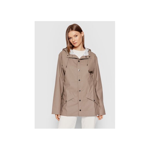 Rains Kurtka przeciwdeszczowa Unisex 1201 Beżowy Regular Fit Rains L_XL MODIVO