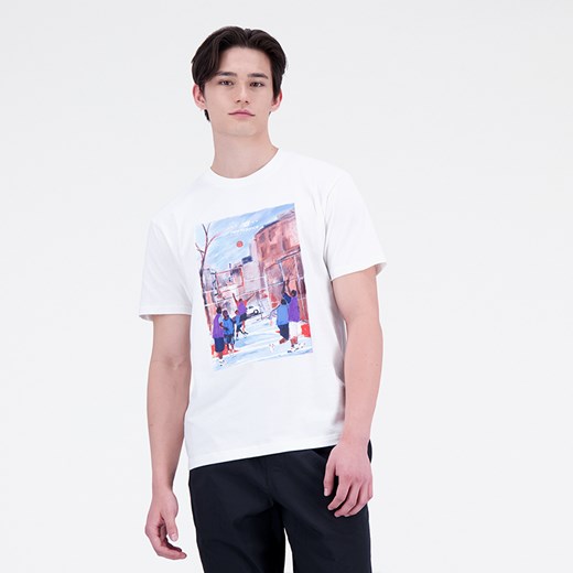 Koszulka męska New Balance MT31583SST – biała ze sklepu New Balance Poland w kategorii T-shirty męskie - zdjęcie 153381456