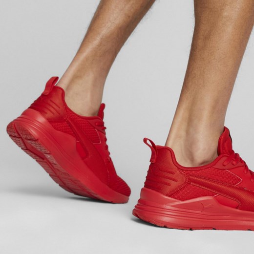 Buty sportowe męskie czerwone Puma sznurowane na wiosnę 