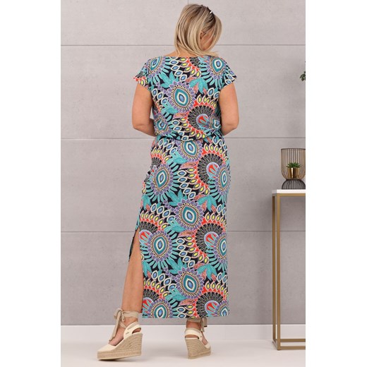 Stylowa sukienka maxi 40-52 - 52 - niebieski Femimoda 52 femimoda.pl