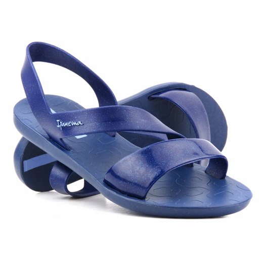 Sandały damskie sportowe - Ipanema 82429, niebieskie z brokatem ze sklepu ulubioneobuwie w kategorii Sandały damskie - zdjęcie 153483216