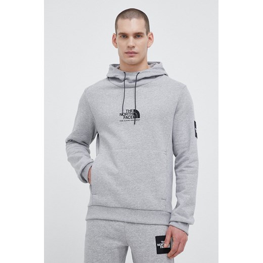 The North Face bluza męska kolor szary z kapturem z nadrukiem The North Face M ANSWEAR.com