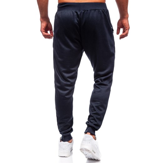 Granatowe spodnie męskie joggery dresowe Denley 8K201 2XL Denley