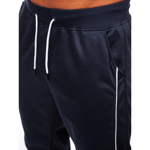 Granatowe spodnie męskie joggery dresowe Denley 8K201 XL Denley