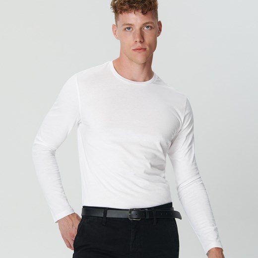 Sinsay - Koszulka z długimi rękawami - Biały Sinsay XL Sinsay