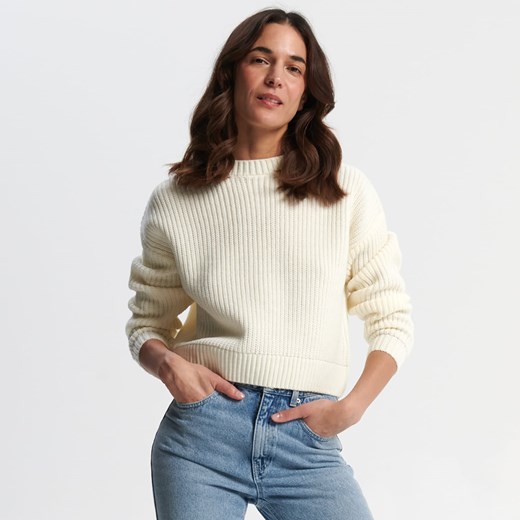 Sinsay - Sweter z miękkiej dzianiny - Kremowy Sinsay XS Sinsay
