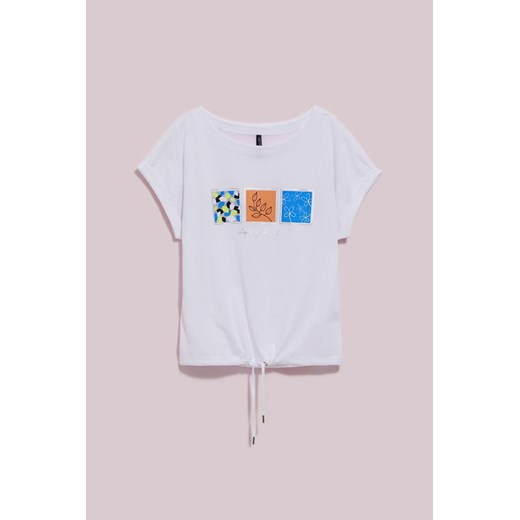 Bawełniany t-shirt z nadrukiem 44 Moodo.pl