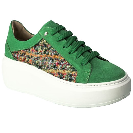 Sneakersy Karino 4666-195-P Multicolor L Zielone Skórzane Karino 37 okazja EuroButy.com.pl