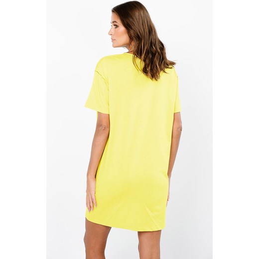 Koszula nocna damska na krótki rękaw Sidari, Kolor żółty, Rozmiar S, Italian Italian Fashion S okazja Intymna