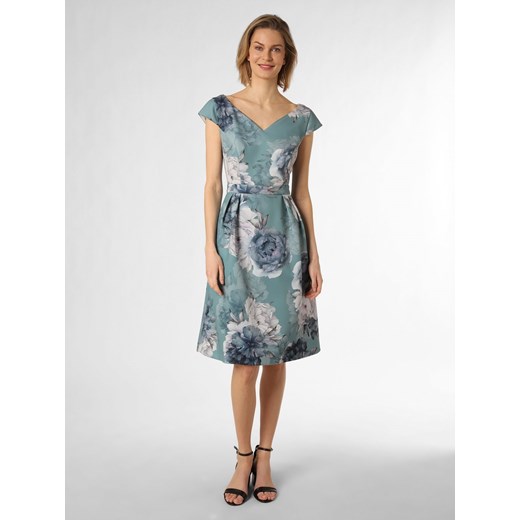 Swing Damska sukienka wieczorowa Kobiety Dżersej cyjan wzorzysty ze sklepu vangraaf w kategorii Sukienki - zdjęcie 153529995