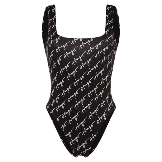HUGO Damski strój kąpielowy Kobiety czarny wzorzysty XS vangraaf