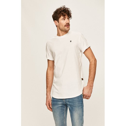 G-Star Raw t-shirt bawełniany D16396.B353 kolor biały ze sklepu ANSWEAR.com w kategorii T-shirty męskie - zdjęcie 153543545