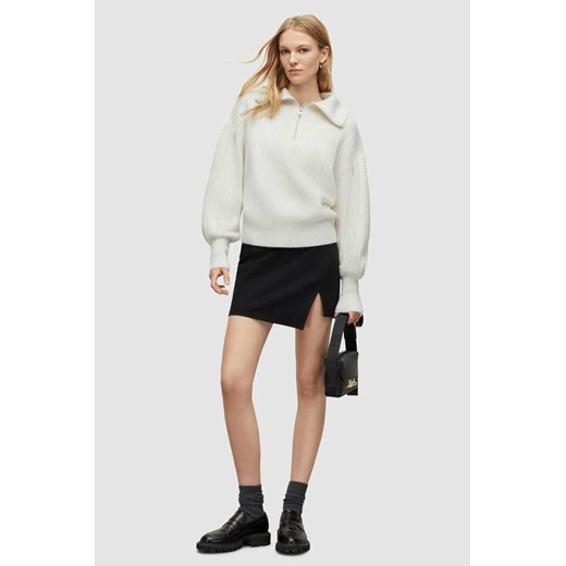 AllSaints sweter damski kolor biały XS ANSWEAR.com