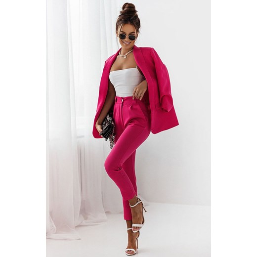 Różowy damski garnitur komplet żakiet spodnie Alena 337, Kolor różowy, Rozmiar M, Ivon ze sklepu Primodo w kategorii Komplety i garnitury damskie - zdjęcie 153574456