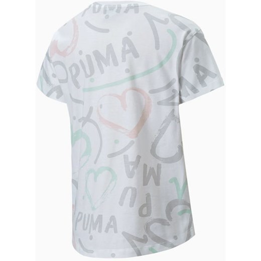 Koszulka dziewczęca Alpha AOP Tee Puma Puma 140cm okazyjna cena SPORT-SHOP.pl