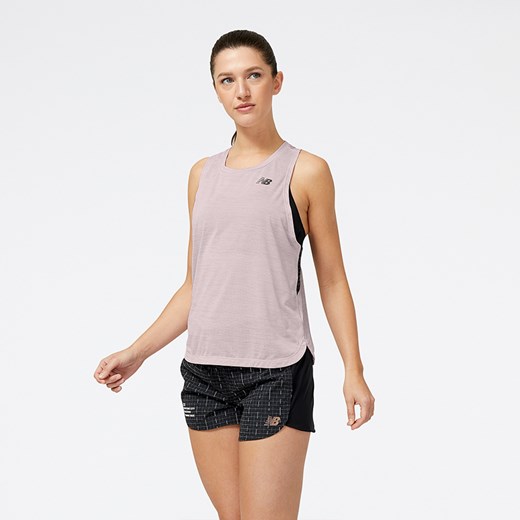 Koszulka damska New Balance WT31250SIR - różowa ze sklepu New Balance Poland w kategorii Bluzki damskie - zdjęcie 153602538