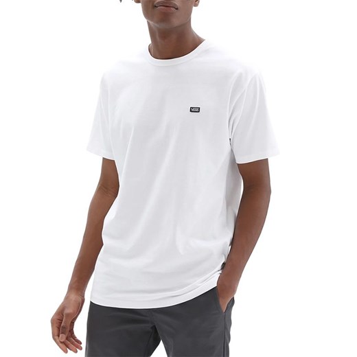 T-shirt męski biały Vans z tkaniny z krótkimi rękawami 
