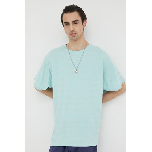 Levi&apos;s t-shirt bawełniany kolor turkusowy gładki ze sklepu ANSWEAR.com w kategorii T-shirty męskie - zdjęcie 153628535