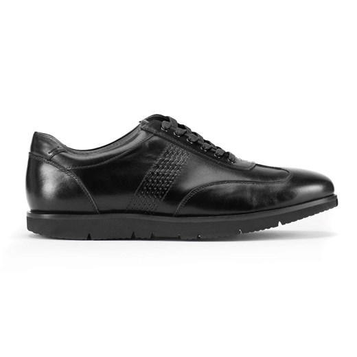Męskie sneakersy ze skóry licowej na platformie z bieżnikiem brązowe ze sklepu WITTCHEN w kategorii Półbuty męskie - zdjęcie 153668587