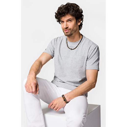 Koszulka Szara z Kieszonką Roth ze sklepu Lancerto S.A. w kategorii T-shirty męskie - zdjęcie 153677446