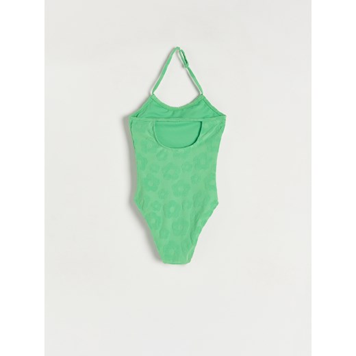 Reserved - Jednoczęściowy strój kąpielowy w kwiaty - Zielony Reserved 134/140 (8-9 lat) Reserved