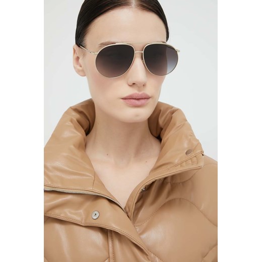 Burberry okulary przeciwsłoneczne ALICE damskie kolor złoty 0BE3138 ze sklepu ANSWEAR.com w kategorii Okulary przeciwsłoneczne damskie - zdjęcie 153729346