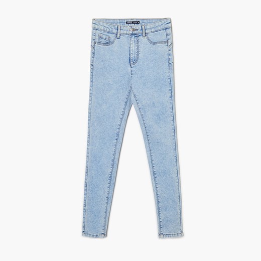 Cropp - Jasnoniebieskie jeansy push up - Niebieski Cropp 32 Cropp