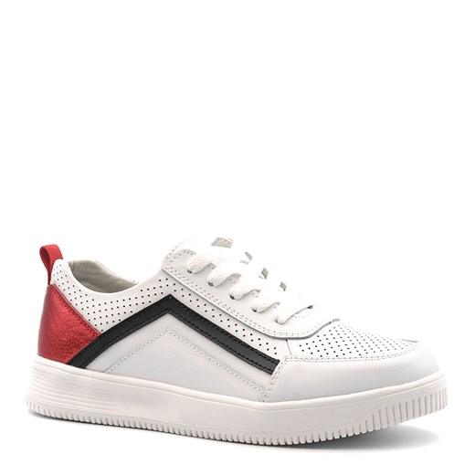 Białe skórzane sneakersy BARUETTE KC3895 39 okazja NESCIOR