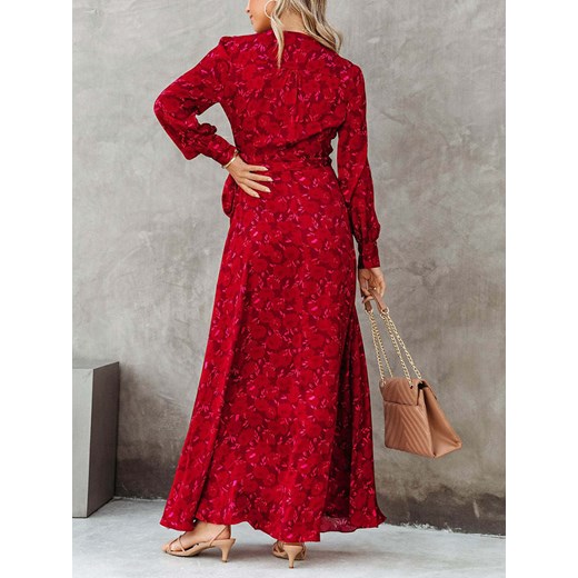 Sukienka w kolorze czerwonym ze wzorem Milan Kiss M Limango Polska promocyjna cena