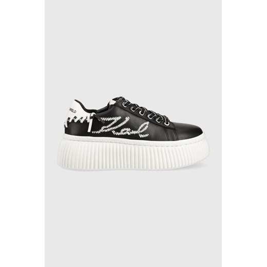 Karl Lagerfeld sneakersy skórzane KREEPER LO kolor czarny KL42372 ze sklepu ANSWEAR.com w kategorii Buty sportowe damskie - zdjęcie 153779589