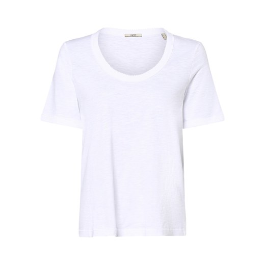 Esprit Casual T-shirt damski Kobiety Bawełna biały jednolity ze sklepu vangraaf w kategorii Bluzki damskie - zdjęcie 153783776