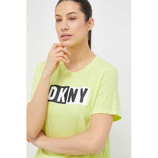 Dkny t-shirt damski kolor zielony DP2T5894 ze sklepu ANSWEAR.com w kategorii Bluzki damskie - zdjęcie 154080886