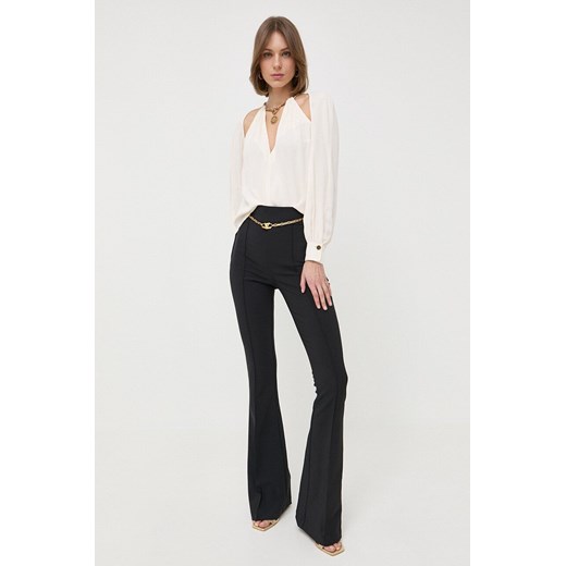 Elisabetta Franchi bluzka damska kolor beżowy gładka Elisabetta Franchi 36 ANSWEAR.com