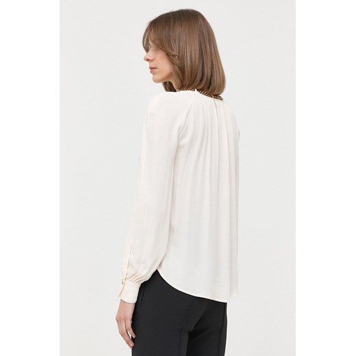 Elisabetta Franchi bluzka damska kolor beżowy gładka Elisabetta Franchi 34 ANSWEAR.com