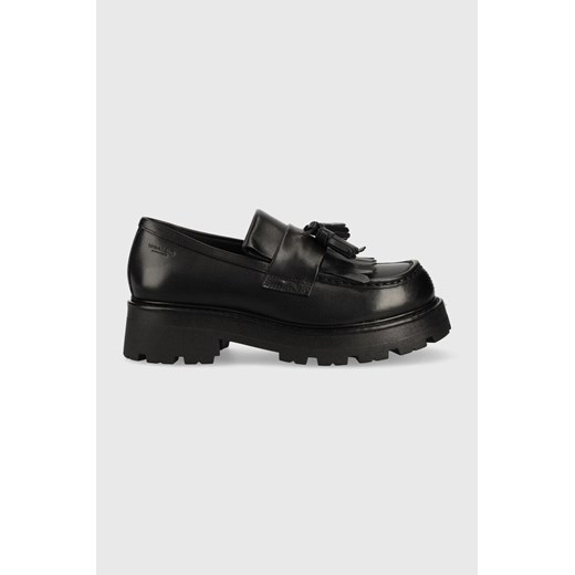 Vagabond Shoemakers mokasyny skórzane COSMO 2.0 damskie kolor czarny na platformie 5449.201.20 ze sklepu ANSWEAR.com w kategorii Mokasyny damskie - zdjęcie 154084719