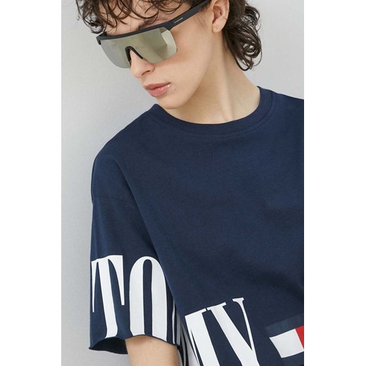 Tommy Jeans t-shirt bawełniany kolor granatowy Tommy Jeans S ANSWEAR.com