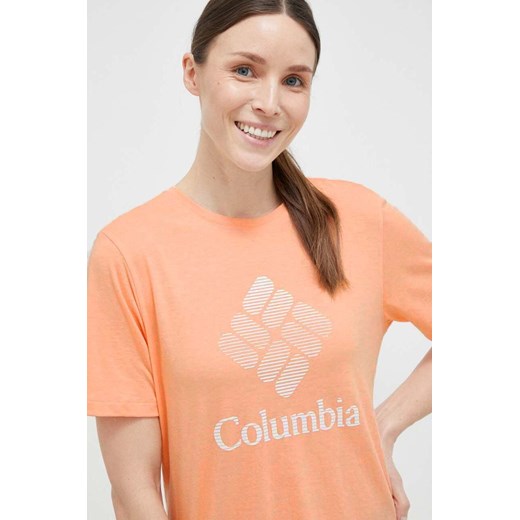 Columbia t-shirt damski kolor pomarańczowy Columbia L ANSWEAR.com